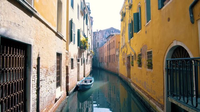 Canal and colorful houses Venice, Italy