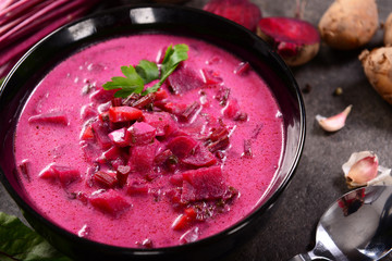 Beetroot creamy soup