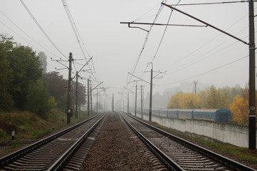 Fototapeta premium railway in the city