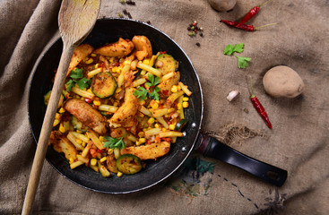 Grilled vegetables from the pan - spanish style