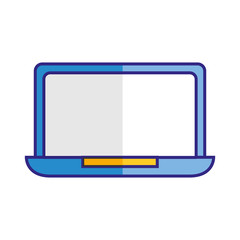 laptop computer device isolated image