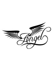 tattoo flügel design angel shirt spruch engel liebe verliebt paar pärchen freund freundin mann frau himmel beste clipart