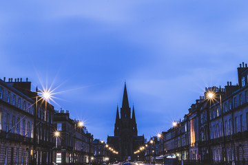 Fototapeta na wymiar St Mary's Cathedral at twilight in Edinburgh