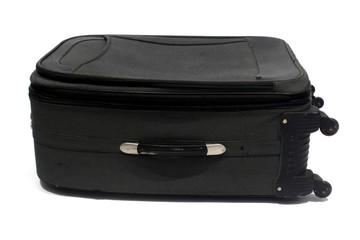 Journey suitcase isolated on white