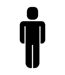 Fototapeta na wymiar human figure silhouette isolated icon