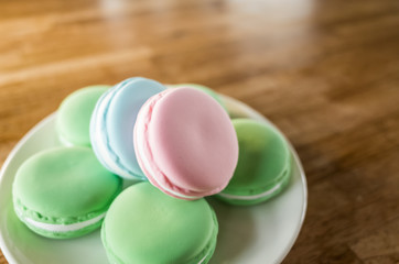 macarons on the table
