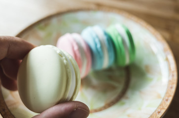macarons on the table