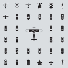 biplane icon. Transport view from above icons universal set for web and mobile