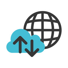 world cloud computing down and upload data