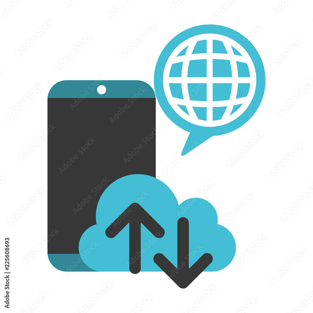 Poster smartphone cloud computing world big data security