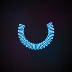 necklace icon in neon style. One of Woman Accessories collection icon can be used for UI, UX