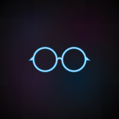 sunglasses icon in neon style. One of Woman Accessories collection icon can be used for UI, UX