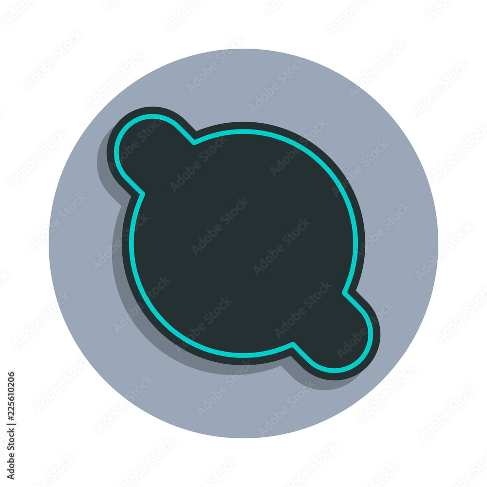Aufkleber communication program icon in badge style. one of web collection icon can be used for ui, ux