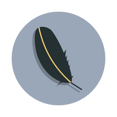 pen icon in badge style. One of web collection icon can be used for UI, UX