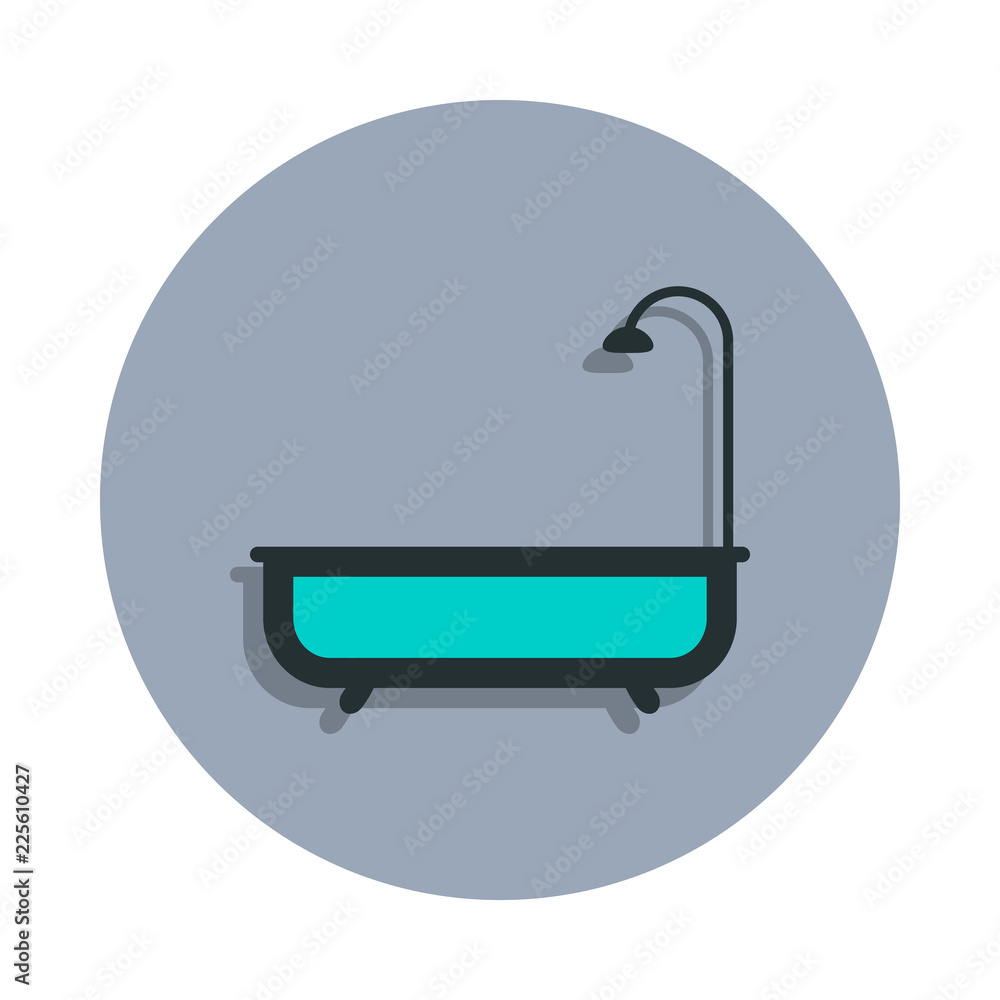 Aufkleber bath icon in badge style. one of web collection icon can be used for ui, ux