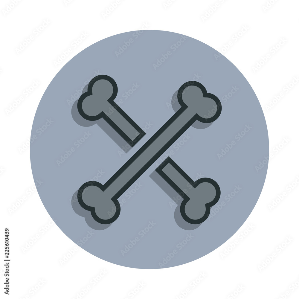Poster bones icon in badge style. one of web collection icon can be used for ui, ux