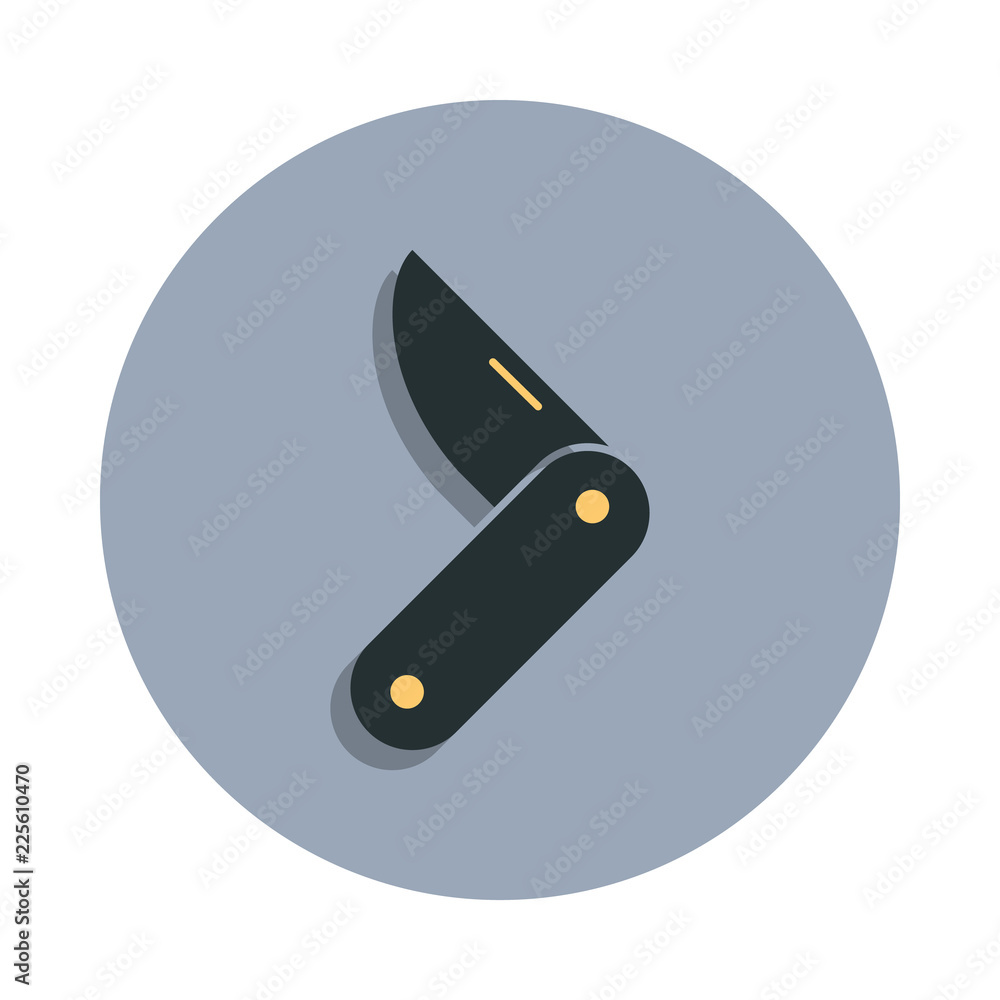 Poster jackknife icon in badge style. one of web collection icon can be used for ui, ux