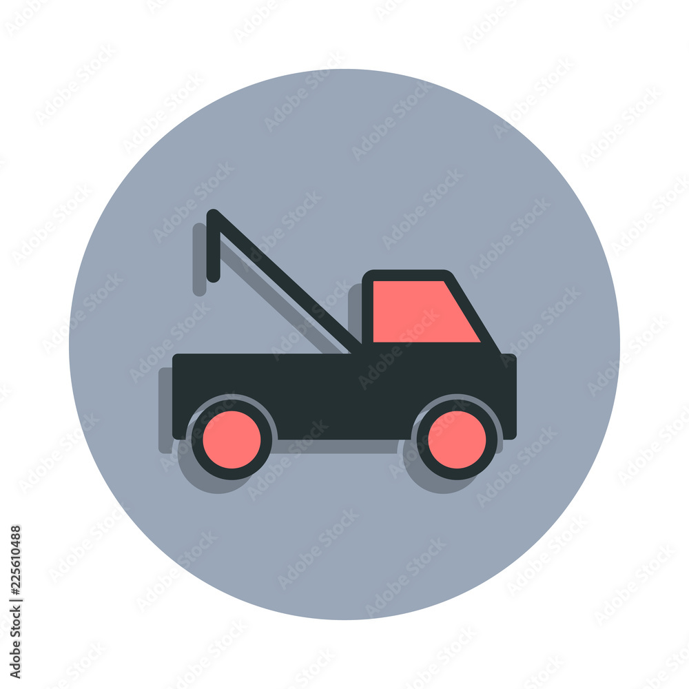 Poster wrecker icon in badge style. one of web collection icon can be used for ui, ux