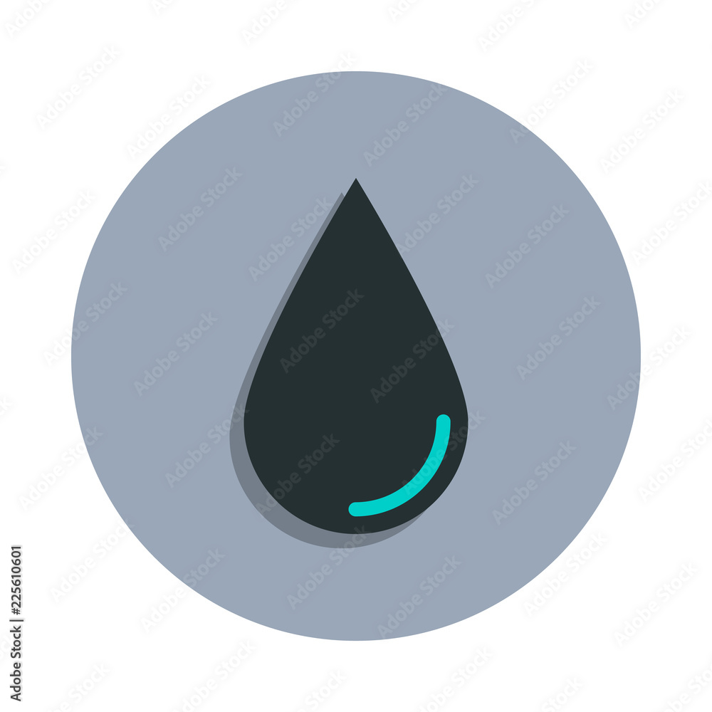 Poster a drop icon in badge style. one of web collection icon can be used for ui, ux