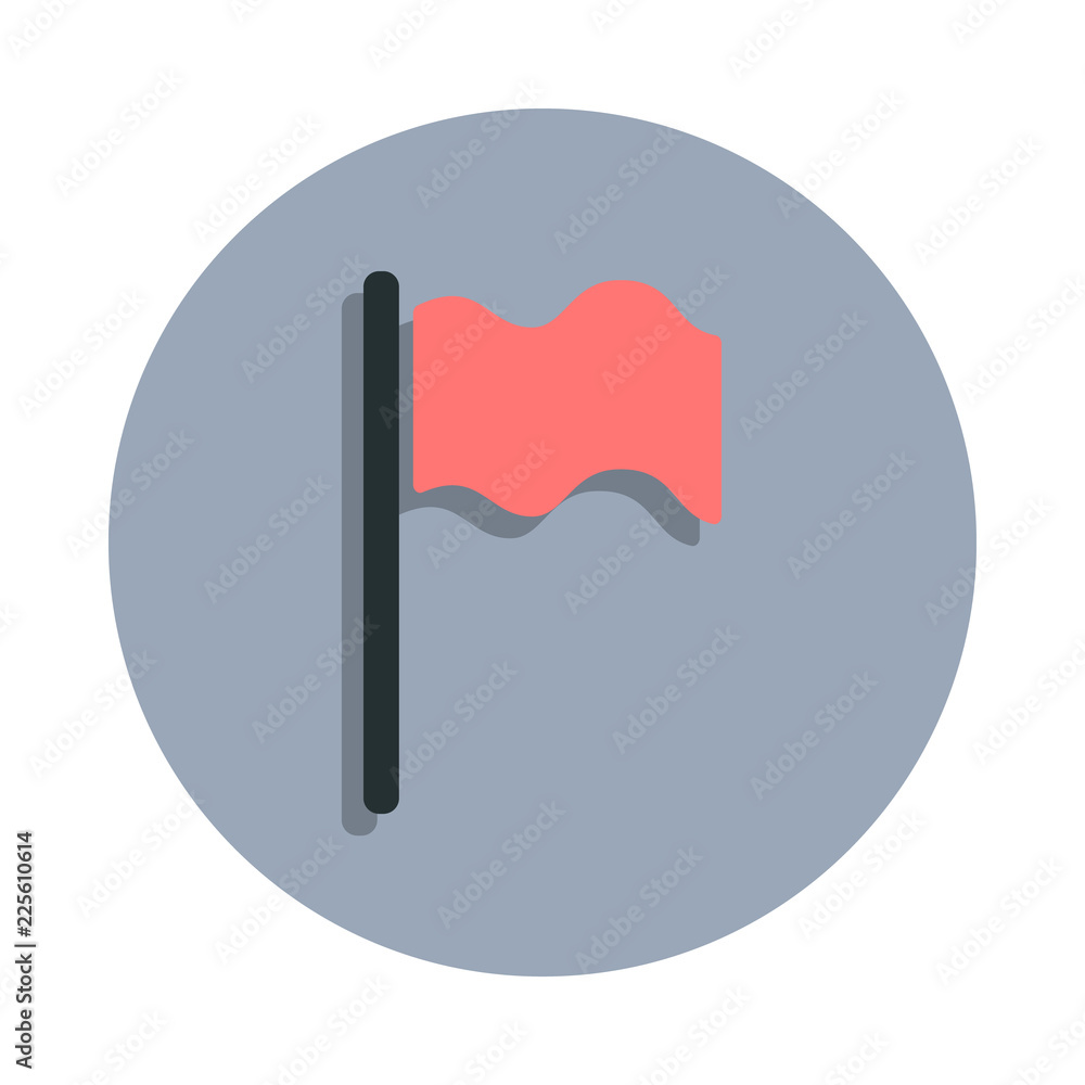 Poster flag icon in badge style. one of web collection icon can be used for ui, ux