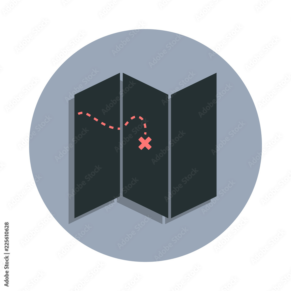 Poster open card icon in badge style. one of web collection icon can be used for ui, ux