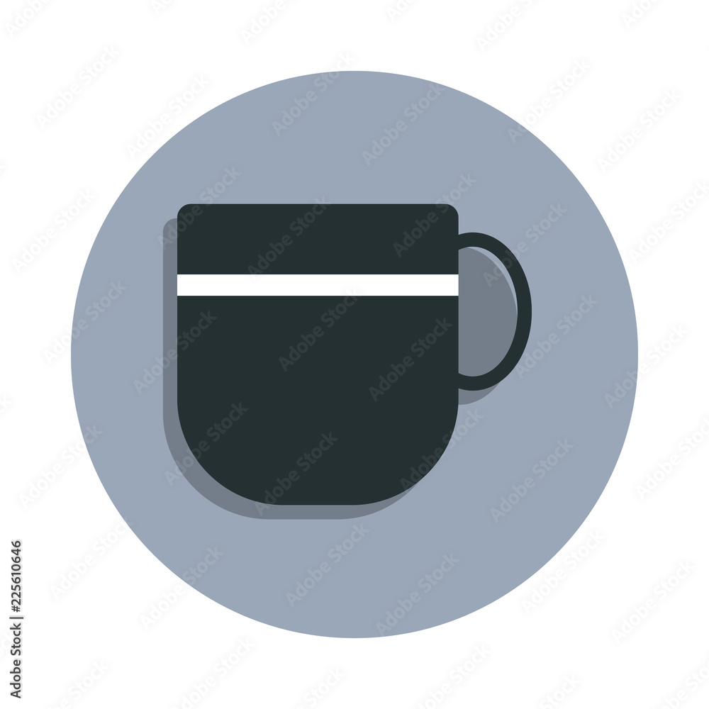 Poster a cup icon in badge style. one of web collection icon can be used for ui, ux