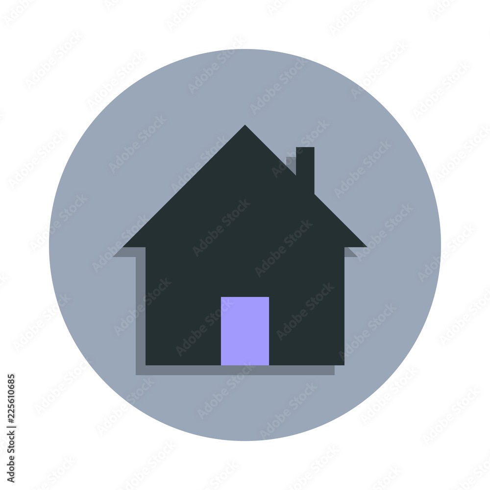 Poster house icon in badge style. one of web collection icon can be used for ui, ux