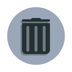 trash box icon in badge style. One of web collection icon can be used for UI, UX