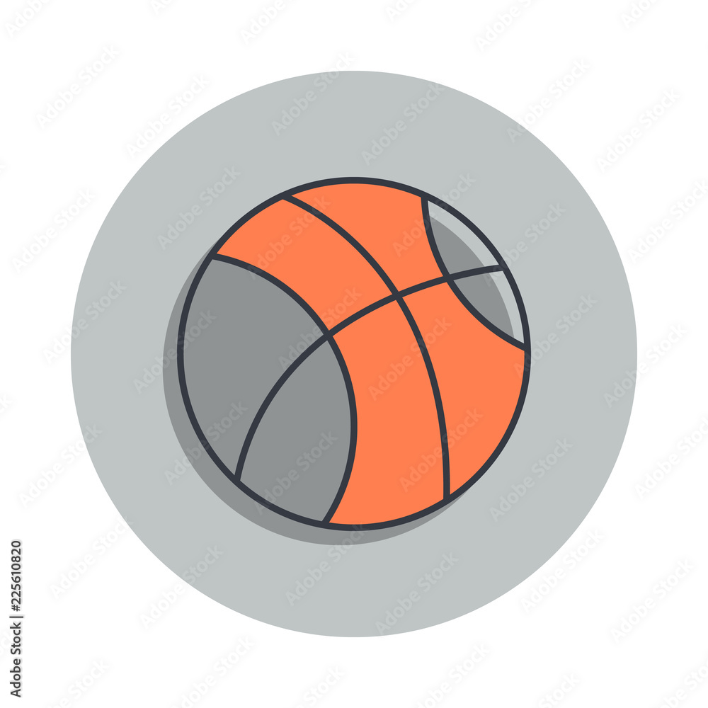 Poster basketball icon in badge style. one of web collection icon can be used for ui, ux