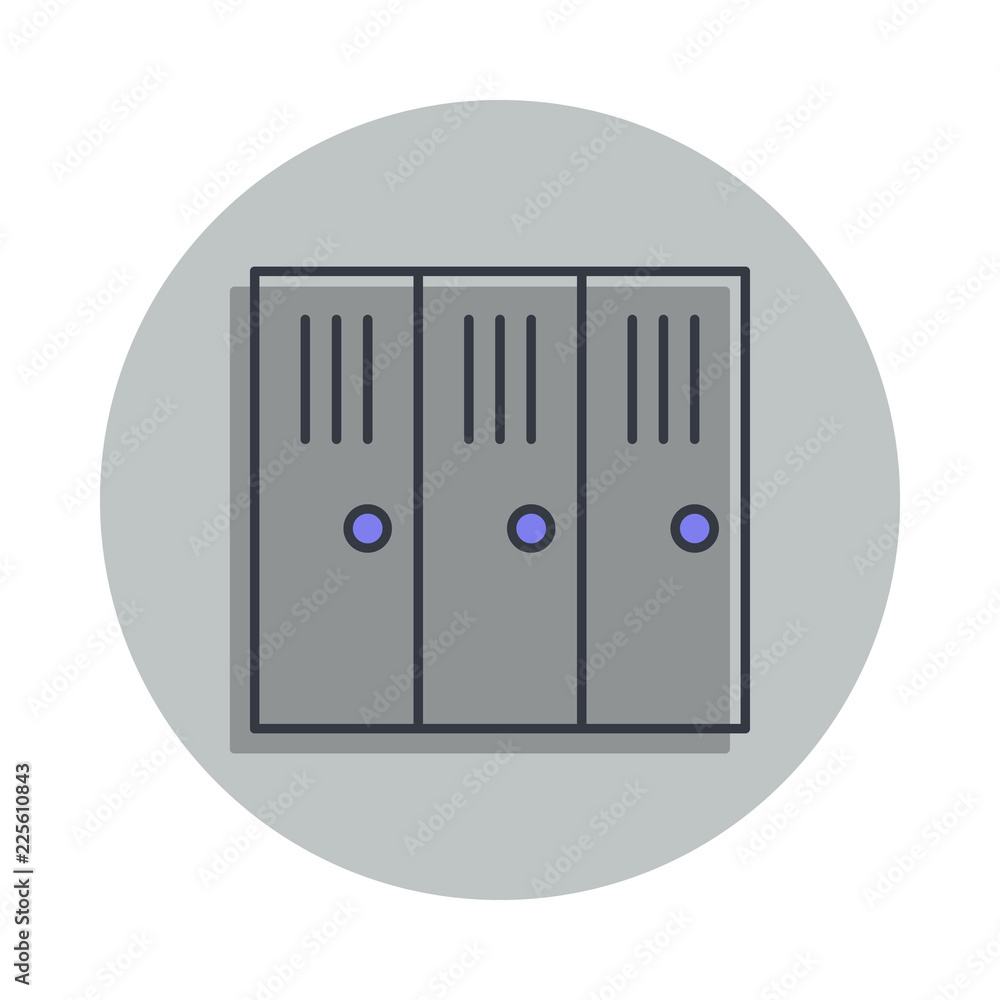 Poster folders with documents icon in badge style. one of web collection icon can be used for ui, ux