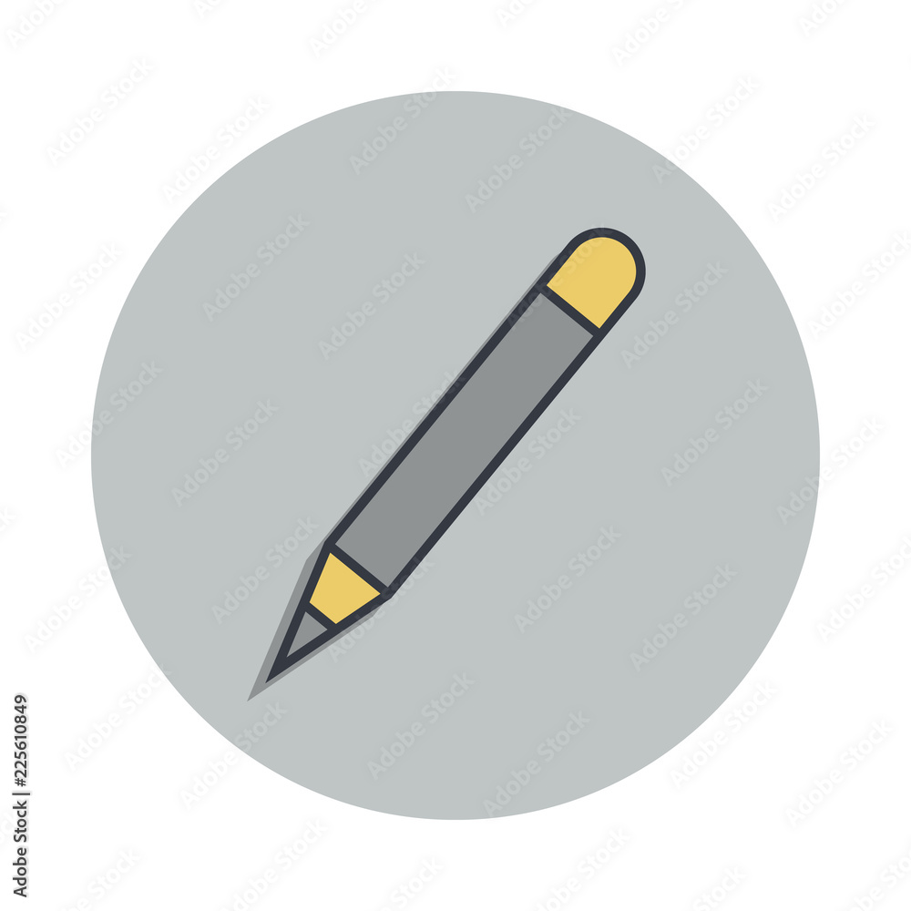 Aufkleber a pen icon in badge style. one of web collection icon can be used for ui, ux