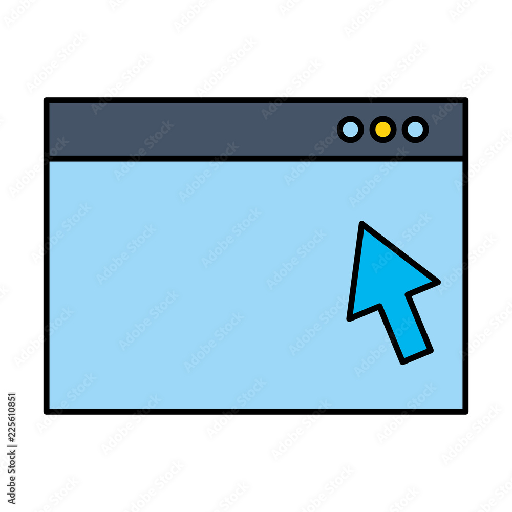 Poster website window click arrow digital