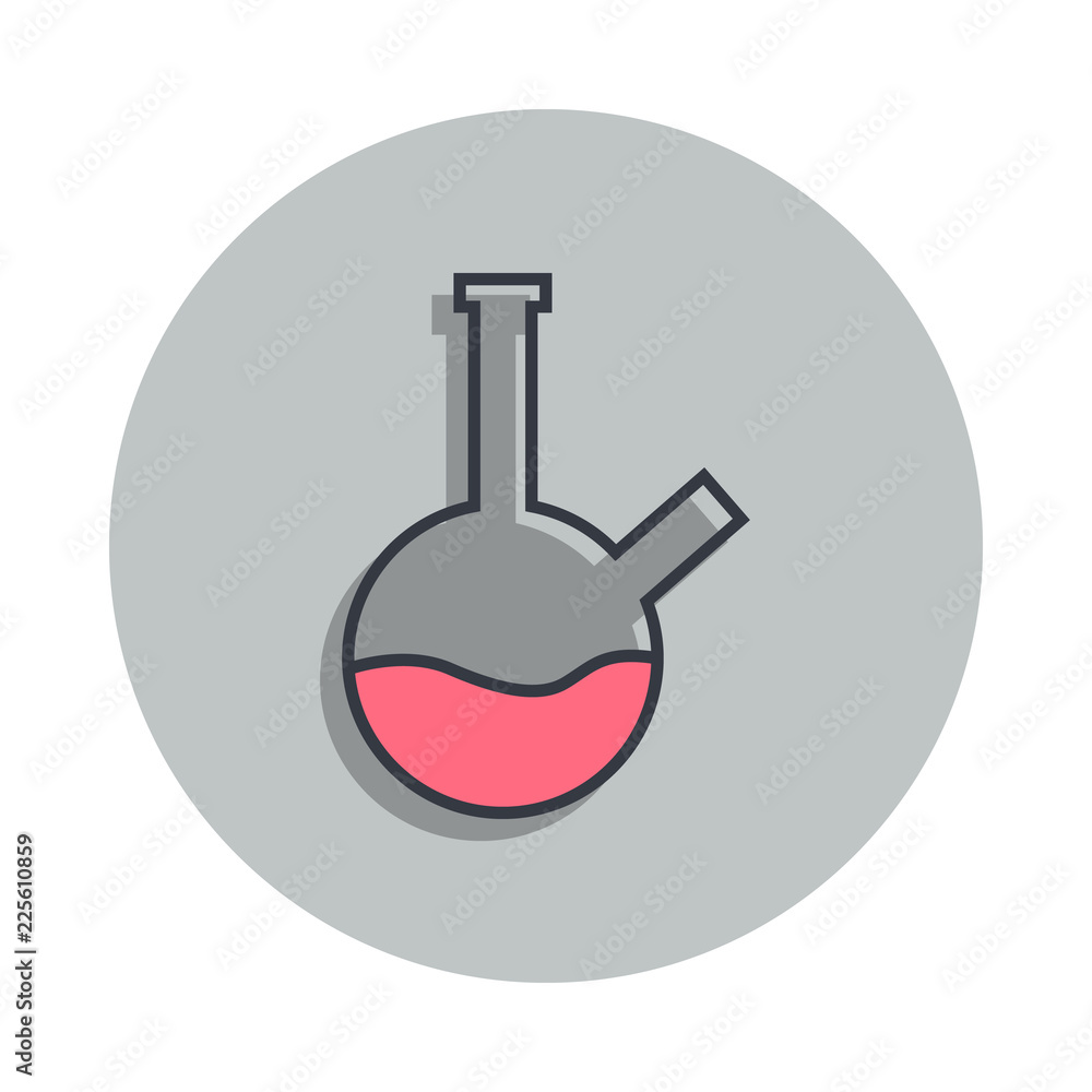 Aufkleber laboratory flask icon in badge style. one of web collection icon can be used for ui, ux