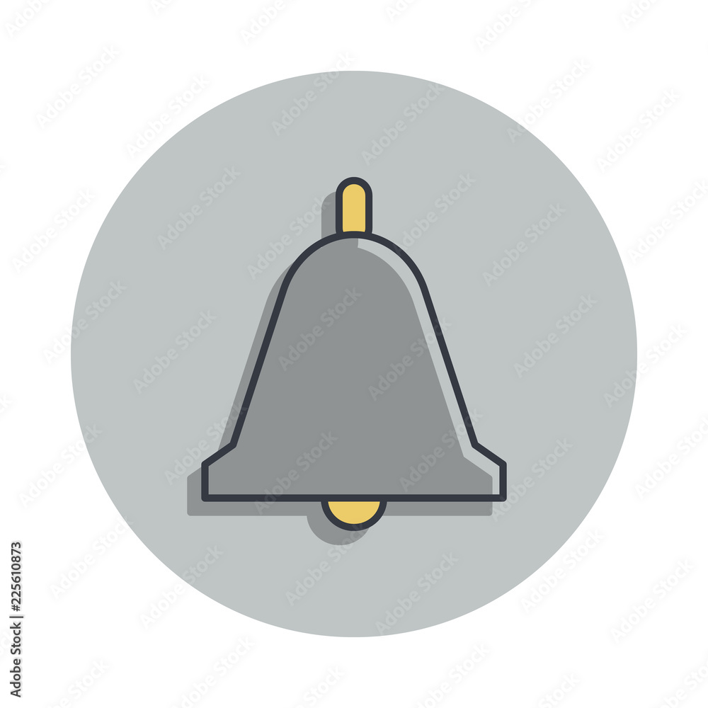 Aufkleber bell icon in badge style. one of web collection icon can be used for ui, ux
