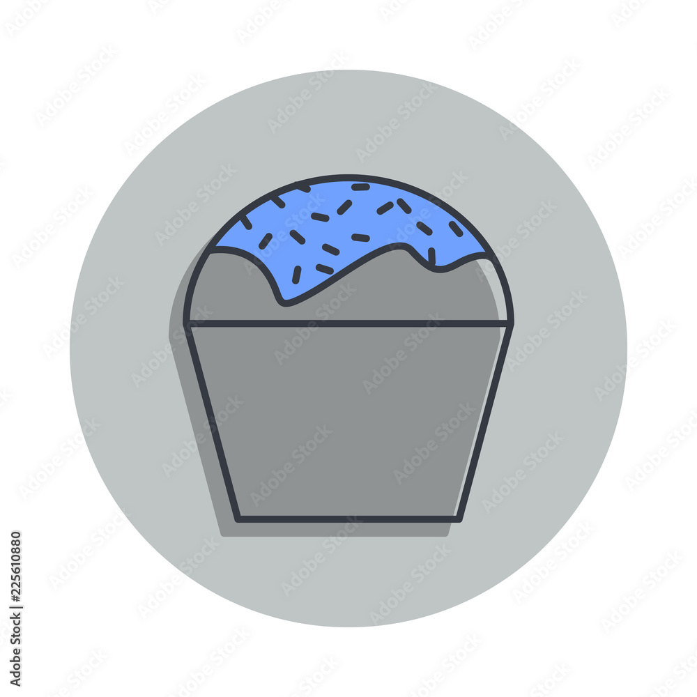 Aufkleber cake icon in badge style. one of web collection icon can be used for ui, ux