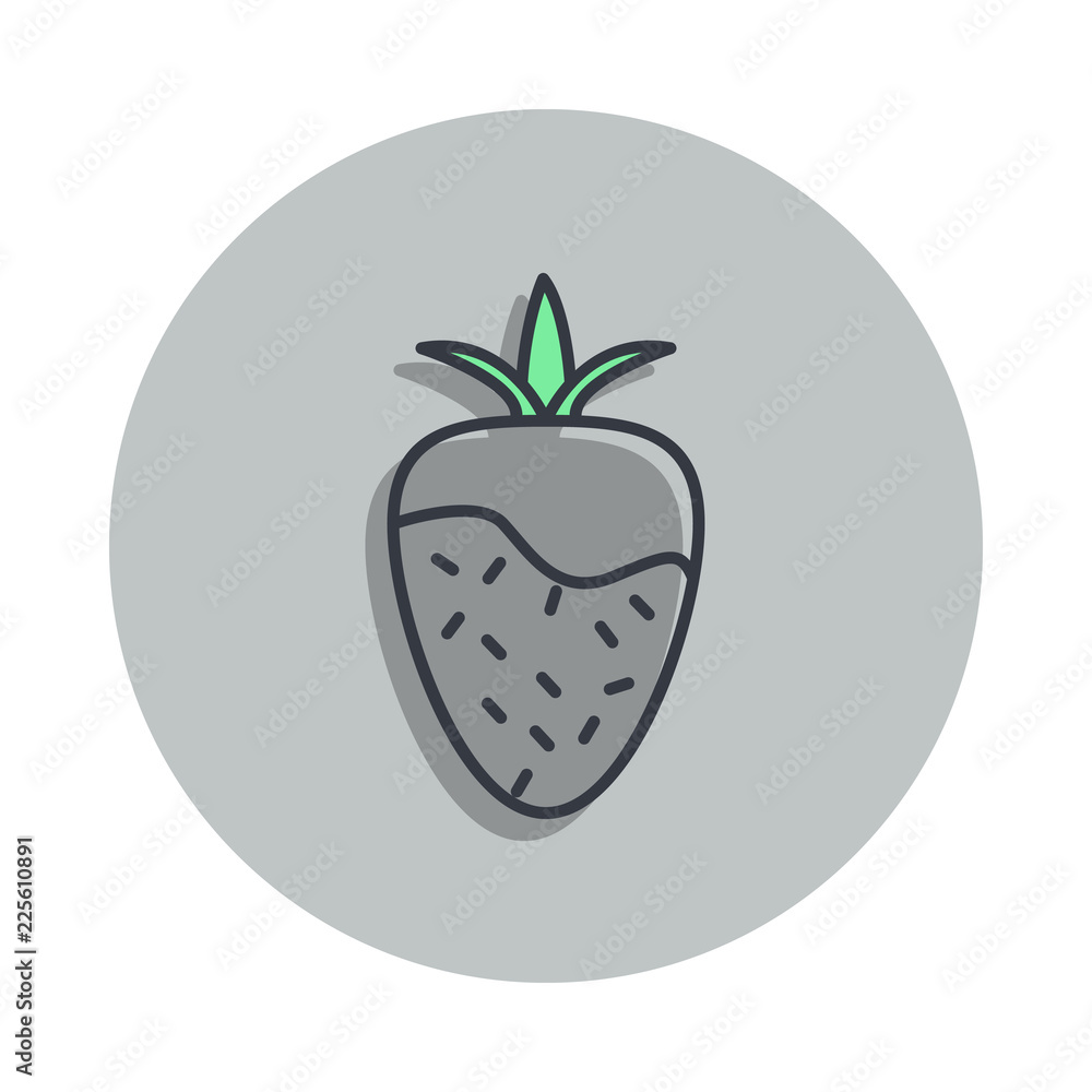 Aufkleber strawberry icon in badge style. one of web collection icon can be used for ui, ux
