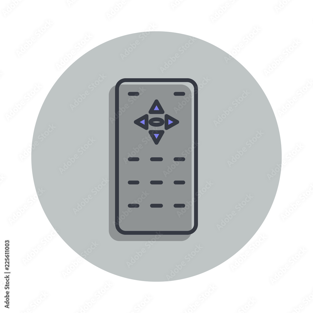Aufkleber remote controller icon in badge style. one of web collection icon can be used for ui, ux