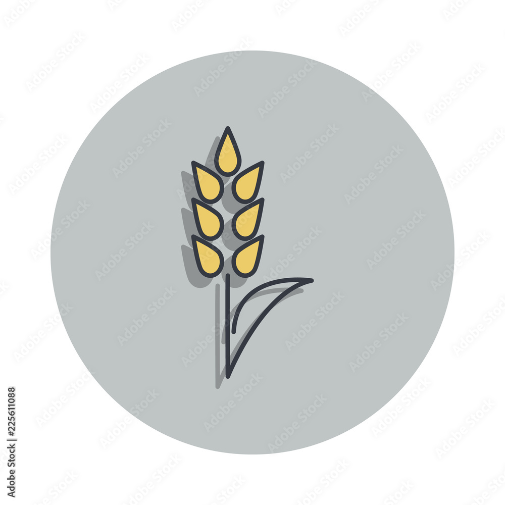 Poster ear icon in badge style. one of web collection icon can be used for ui, ux