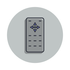 remote controller icon in badge style. One of web collection icon can be used for UI, UX