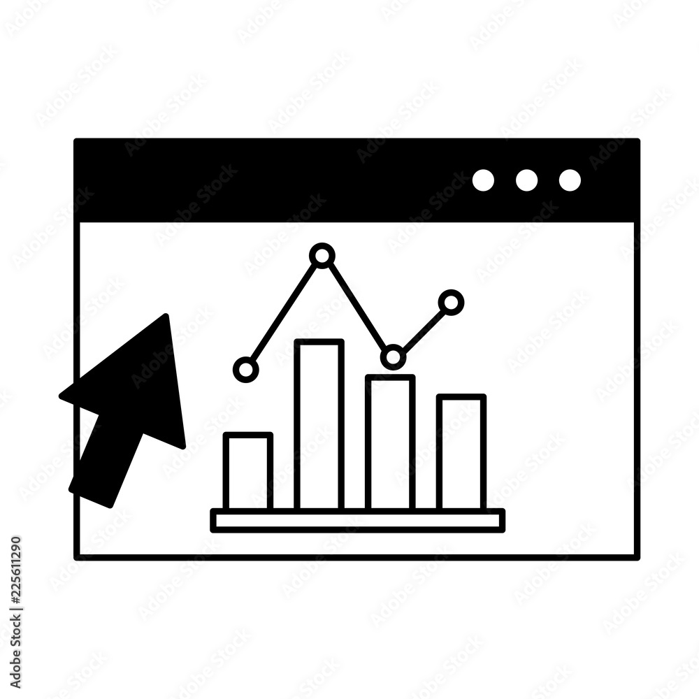 Poster website report statistics chart growth click