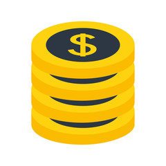 stacked dollar coins money finance