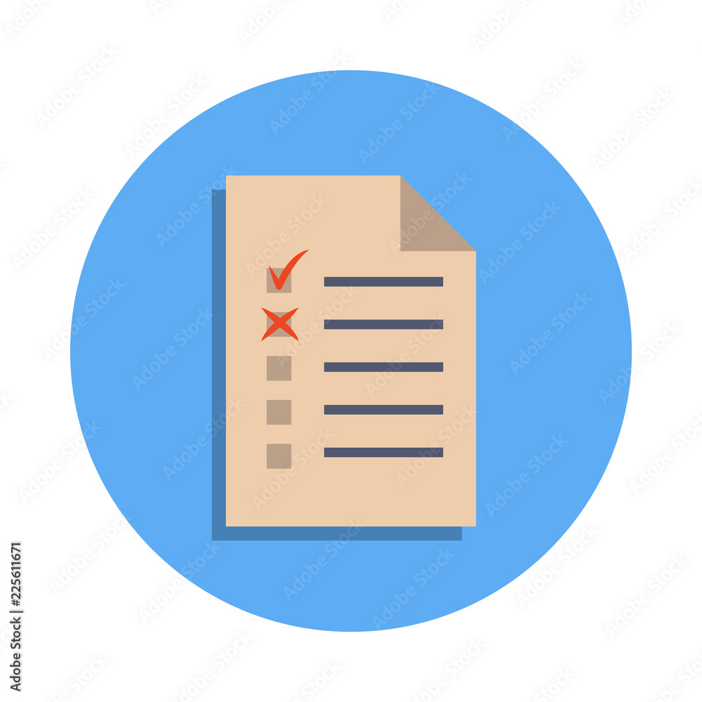 Poster check-in form colored icon in badge style. one of banking collection icon can be used for ui, ux