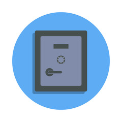 safe colored icon in badge style. One of Banking collection icon can be used for UI, UX