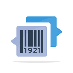 Vector icon illustration with the concept of information & communication technology about processing bar-code data