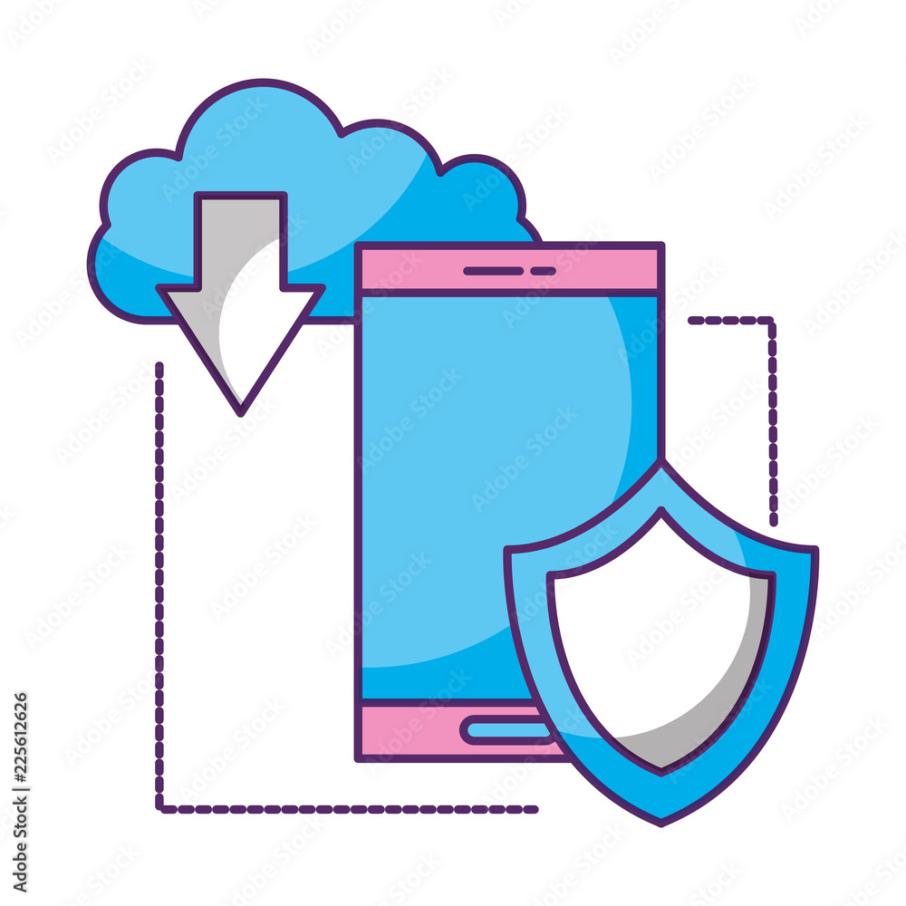 Poster smartphone cloud computing protection data storage
