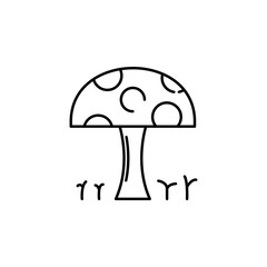 mushroom icon. Element of Pakistan culture for mobile concept and web apps illustration. Thin line icon for website design and development, app development