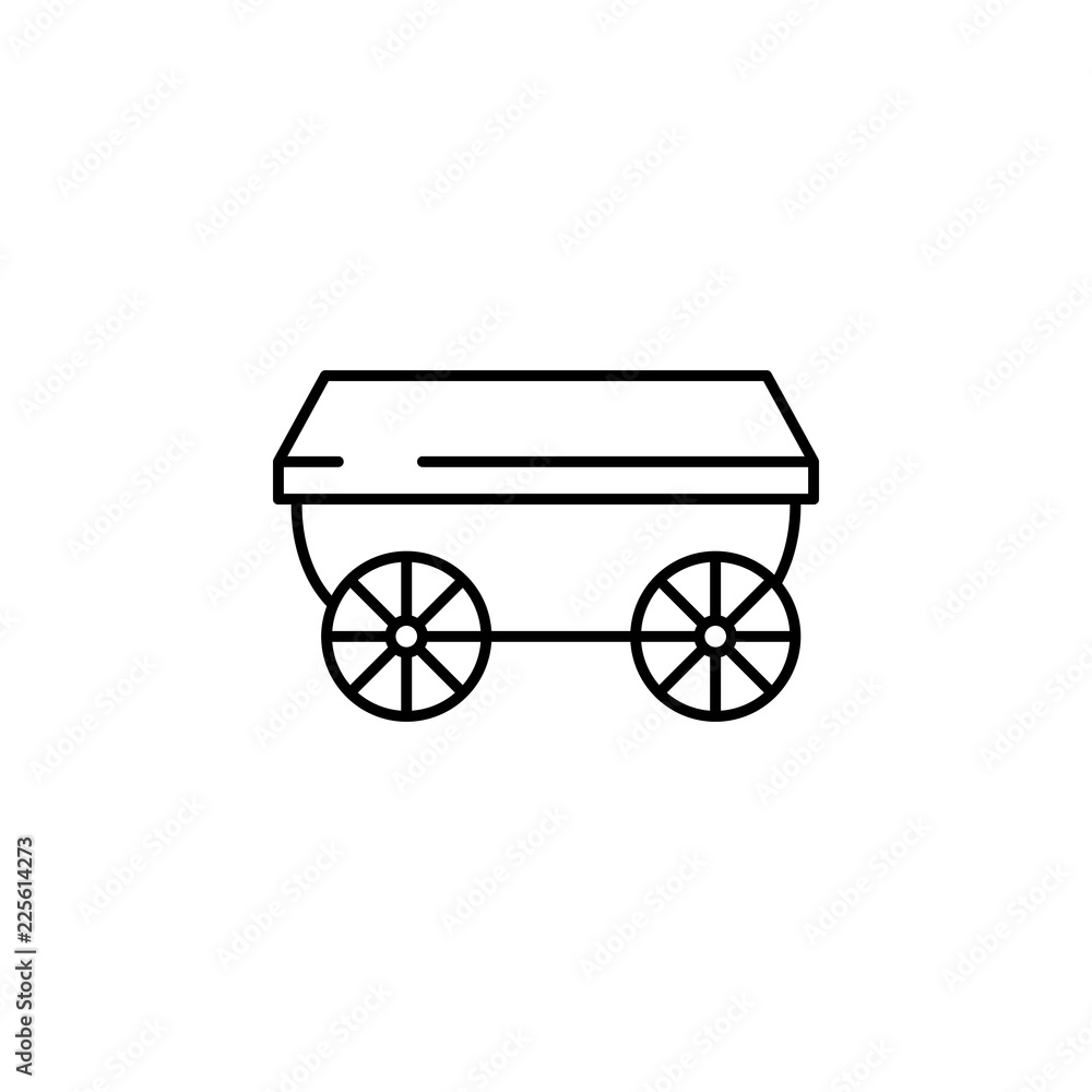 Poster hand cart icon. element of pakistan culture for mobile concept and web apps illustration. thin line 