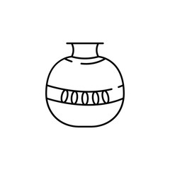 claypot icon. Element of Pakistan culture for mobile concept and web apps illustration. Thin line icon for website design and development, app development