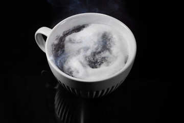 Hot coffee latte cup delicious.