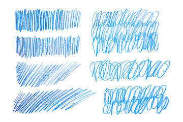 abstract hand drawn blue color pencils backgrounds